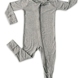 Little Sleepies Heather Gray Zippy Footie 0-3 months - Excellent used condition